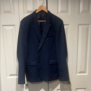 RW&CO. Dark Blue Patterned Blazer
